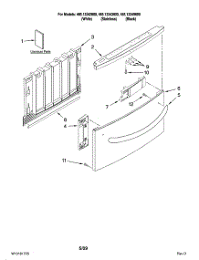 Front Panel Parts parts for Kenmore Dishwasher 465.13343600 (46513343600, 465 13343600) from AppliancePartsPros.com
