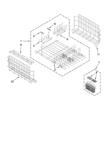 Upper And Lower Dishrack Parts parts for Kenmore Dishwasher 465.13349600 (46513349600, 465 13349600) from AppliancePartsPros.com