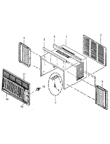 Cabinet parts for Kenmore Room Air Conditioner 484.8700730 (4848700730, 484 8700730) from AppliancePartsPros.com