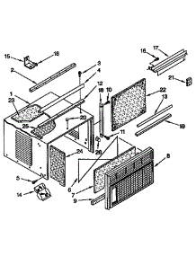 Cabinet Parts parts for Kenmore Room Air Conditioner 484.8790811 (4848790811, 484 8790811) from AppliancePartsPros.com