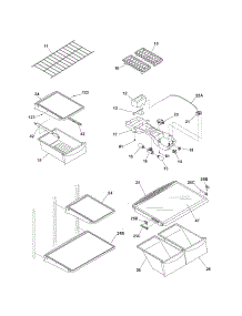 Shelves parts for Kenmore Refrigerator 253.64153405 (25364153405, 253 64153405) from AppliancePartsPros.com