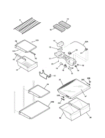 Shelves parts for Kenmore Refrigerator 253.64163400 (25364163400, 253 64163400) from AppliancePartsPros.com