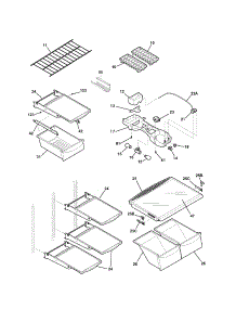 Shelves parts for Kenmore Refrigerator 253.64183400 (25364183400, 253 64183400) from AppliancePartsPros.com