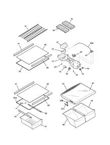 Shelves parts for Kenmore Refrigerator 253.64192401 (25364192401, 253 64192401) from AppliancePartsPros.com