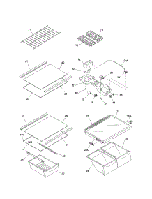 Shelves parts for Kenmore Refrigerator 253.6419240D (2536419240D, 253 6419240D) from AppliancePartsPros.com