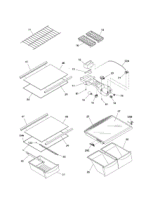 Shelves parts for Kenmore Refrigerator 253.6419440A (2536419440A, 253 6419440A) from AppliancePartsPros.com