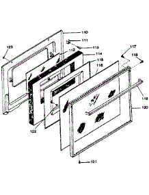 Oven Door (119.9038810 And 119.9098810) parts for Kenmore Range 119.9058810 (1199058810, 119 9058810) from AppliancePartsPros.com