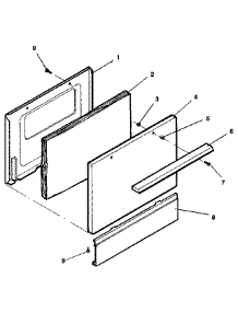 Oven Door & Snap-On Panel parts for Kenmore Range 119.9058883 (1199058883, 119 9058883) from AppliancePartsPros.com