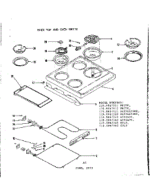 Main Top And Oven Units parts for Kenmore Range 119.9067522 (1199067522, 119 9067522) from AppliancePartsPros.com