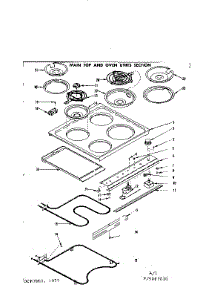 Main Top And Oven Units Section parts for Kenmore Range 119.9067640 (1199067640, 119 9067640) from AppliancePartsPros.com