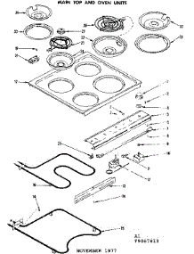 Main Top And Oven Units parts for Kenmore Range 119.9067810 (1199067810, 119 9067810) from AppliancePartsPros.com