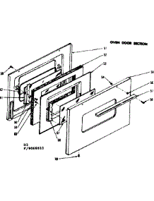 Oven Door Section parts for Kenmore Range 119.9068010 (1199068010, 119 9068010) from AppliancePartsPros.com