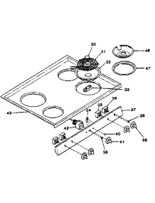 Cooktop (119.9098810) parts for Kenmore Range 119.9078810 (1199078810, 119 9078810) from AppliancePartsPros.com
