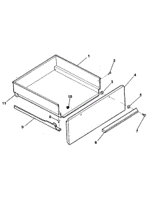 Storage Drawer parts for Kenmore Range 119.9078811 (1199078811, 119 9078811) from AppliancePartsPros.com