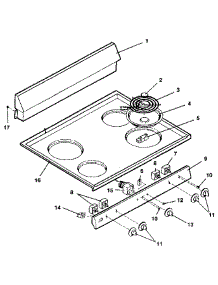 Main Top Section parts for Kenmore Range 119.9078883 (1199078883, 119 9078883) from AppliancePartsPros.com