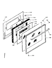 Oven Door parts for Kenmore Range 119.9088710 (1199088710, 119 9088710) from AppliancePartsPros.com