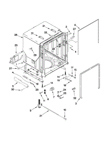 Tub And Frame Parts parts for Kenmore Dishwasher 665.13942K017 (66513942K017, 665 13942K017) from AppliancePartsPros.com