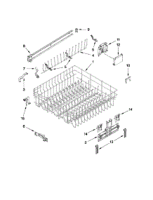 Upper Rack And Track Parts parts for Kenmore Dishwasher 665.13942K017 (66513942K017, 665 13942K017) from AppliancePartsPros.com