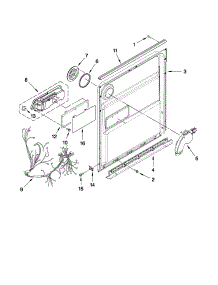 Inner Door Parts parts for Kenmore Dishwasher 665.13943K010 (66513943K010, 665 13943K010) from AppliancePartsPros.com