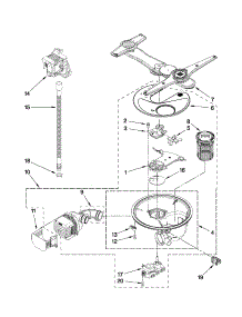Pump, Washarm And Motor Parts parts for Kenmore Dishwasher 665.13943K013 (66513943K013, 665 13943K013) from AppliancePartsPros.com