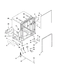 Tub And Frame Parts parts for Kenmore Dishwasher 665.13943K013 (66513943K013, 665 13943K013) from AppliancePartsPros.com