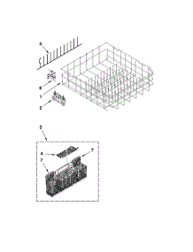 Lower Rack Parts parts for Kenmore Dishwasher 665.13943K014 (66513943K014, 665 13943K014) from AppliancePartsPros.com