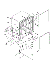 Tub And Frame Parts parts for Kenmore Dishwasher 665.13943K014 (66513943K014, 665 13943K014) from AppliancePartsPros.com