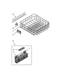 Lower Rack Parts parts for Kenmore Dishwasher 665.13943K015 (66513943K015, 665 13943K015) from AppliancePartsPros.com
