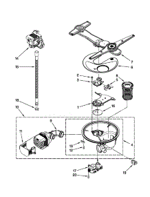 Pump, Washarm And Motor Parts parts for Kenmore Dishwasher 665.13943K015 (66513943K015, 665 13943K015) from AppliancePartsPros.com