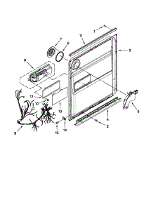 Inner Door Parts parts for Kenmore Dishwasher 665.13943K015 (66513943K015, 665 13943K015) from AppliancePartsPros.com