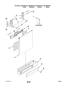 Door And Panel Parts parts for Kenmore Dishwasher 665.13944K013 (66513944K013, 665 13944K013) from AppliancePartsPros.com