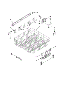 Upper Rack And Track Parts parts for Kenmore Dishwasher 665.13949K010 (66513949K010, 665 13949K010) from AppliancePartsPros.com