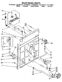 Rear Panel parts for Kenmore Washer 110.81863830 (11081863830, 110 81863830) from AppliancePartsPros.com