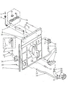 Rear Panel parts for Kenmore Washer 110.81864120 (11081864120, 110 81864120) from AppliancePartsPros.com