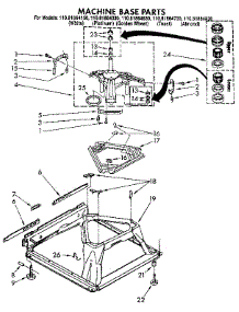 Machine Base parts for Kenmore Washer 110.81864130 (11081864130, 110 81864130) from AppliancePartsPros.com