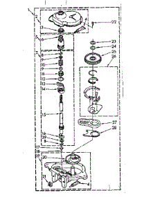 Gearcase Parts parts for Kenmore Washer 110.81864300 (11081864300, 110 81864300) from AppliancePartsPros.com