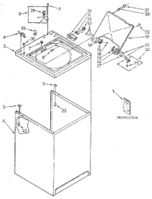 Top And Cabinet parts for Kenmore Washer 110.81864320 (11081864320, 110 81864320) from AppliancePartsPros.com