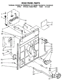 Rear Panel parts for Kenmore Washer 110.81864330 (11081864330, 110 81864330) from AppliancePartsPros.com