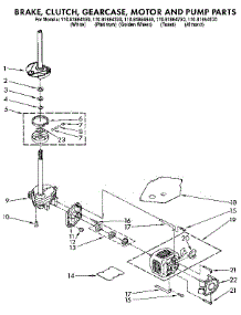 Brake, Clutch, Gearcase, Motor And Pump parts for Kenmore Washer 110.81864330 (11081864330, 110 81864330) from AppliancePartsPros.com