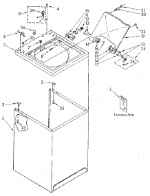 Top And Cabinet parts for Kenmore Washer 110.81864810 (11081864810, 110 81864810) from AppliancePartsPros.com