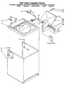 Top And Cabinet parts for Kenmore Washer 110.81878620 (11081878620, 110 81878620) from AppliancePartsPros.com