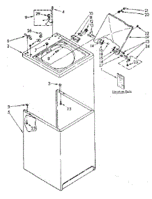 Top And Cabinet Parts parts for Kenmore Washer 110.81878700 (11081878700, 110 81878700) from AppliancePartsPros.com