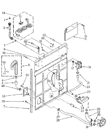 Rear Panel parts for Kenmore Washer 110.81878710 (11081878710, 110 81878710) from AppliancePartsPros.com