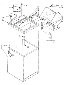 Top And Cabinet parts for Kenmore Washer 110.81878710 (11081878710, 110 81878710) from AppliancePartsPros.com