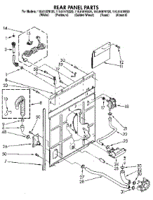 Rear Panel parts for Kenmore Washer 110.81878820 (11081878820, 110 81878820) from AppliancePartsPros.com