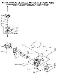 Brake, Clutch, Gearcase, Motor And Pump parts for Kenmore Washer 110.81878820 (11081878820, 110 81878820) from AppliancePartsPros.com