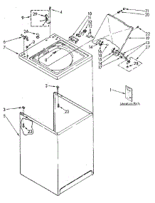 Top And Cabinet parts for Kenmore Washer 110.81910100 (11081910100, 110 81910100) from AppliancePartsPros.com