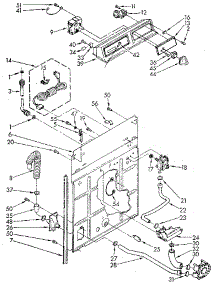 Console And Rear Panel parts for Kenmore Washer 110.81910100 (11081910100, 110 81910100) from AppliancePartsPros.com