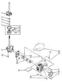 Brake, Clutch, Gearcase, Motor And Pump parts for Kenmore Washer 110.81910100 (11081910100, 110 81910100) from AppliancePartsPros.com