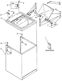Top And Cabinet parts for Kenmore Washer 110.81921100 (11081921100, 110 81921100) from AppliancePartsPros.com